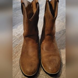 Justin Roper Western Cowboy Boots Pull On Leather 3410Y Farmhouse Unisex
